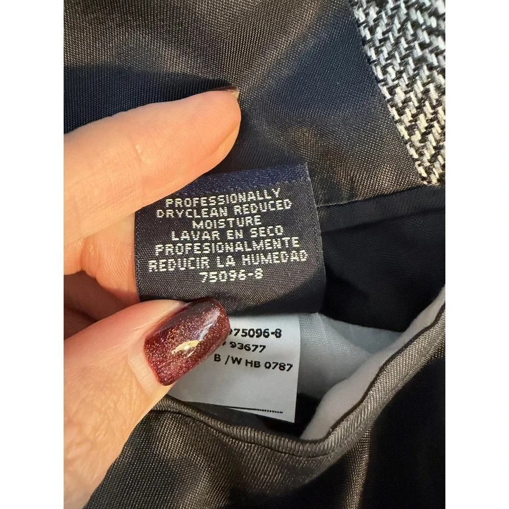 Stafford Blazer Sport Coat Mens 50L Gray Silk Herringbone Tweed Classic Jacket